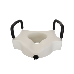 Asiento de Inodoro Elevado con apoya brazos