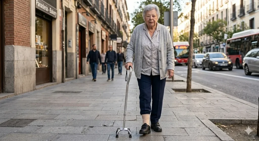 Vista general del uso del equipo médico CDMX por una persona de la tercera edad.